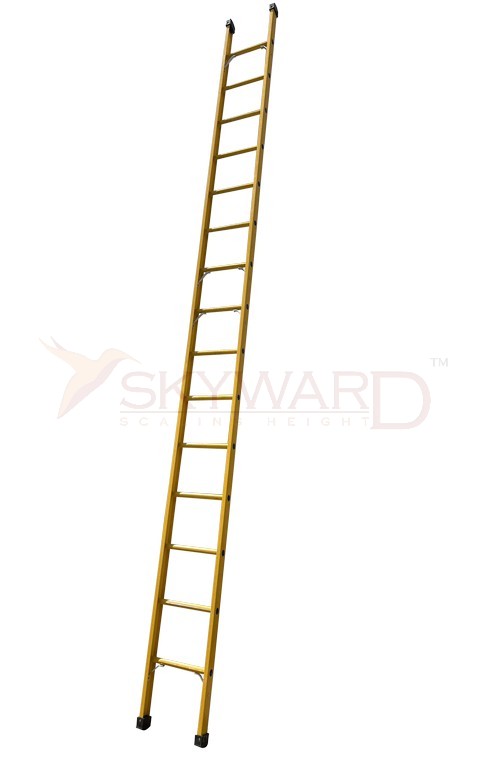 Model No. F1410 Fibreglass Single Ladder Round Step for Electrical, Home and Industrial Access Use, Professional Insulated Ladder for Maintenance, Repair, Storage and Working Tasks